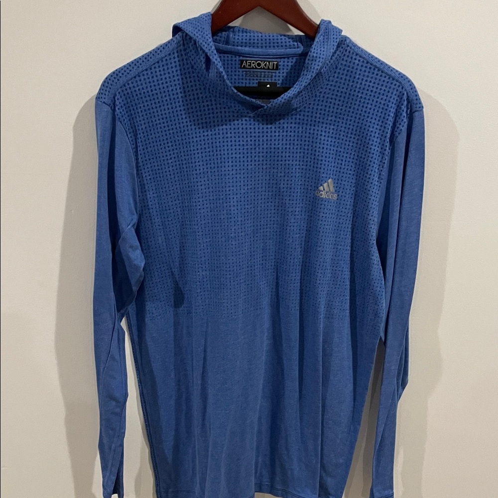 Adidas Aeroknit Blue Hoodie